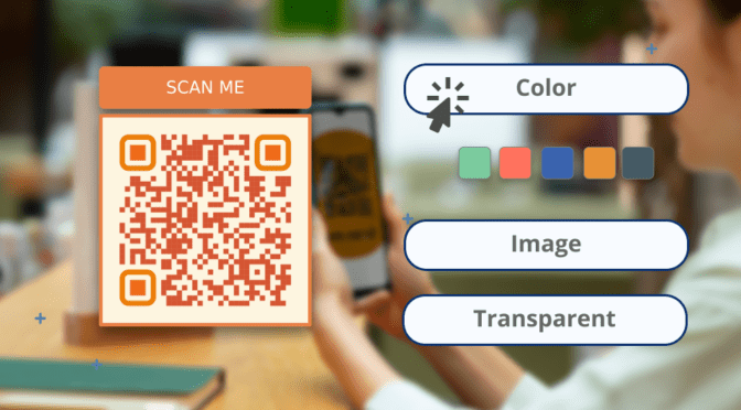 QR Code with color background