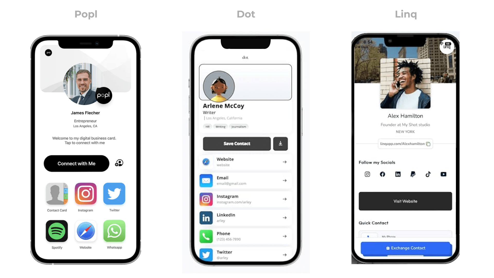 Popl vs. Dot vs. Linq: Which Digital Business Card Solution To Choose in 2024