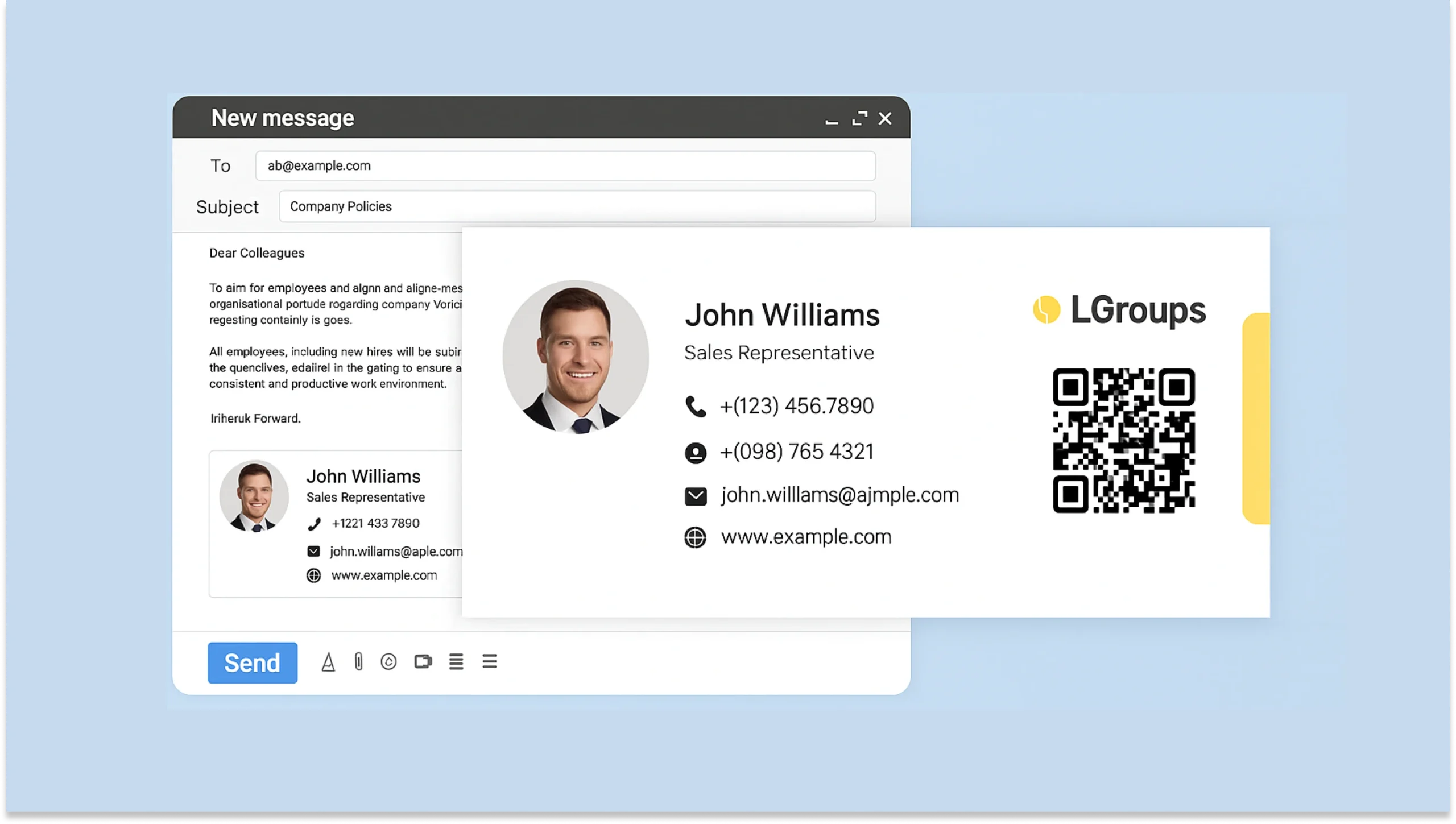 Email signature for sales professionals